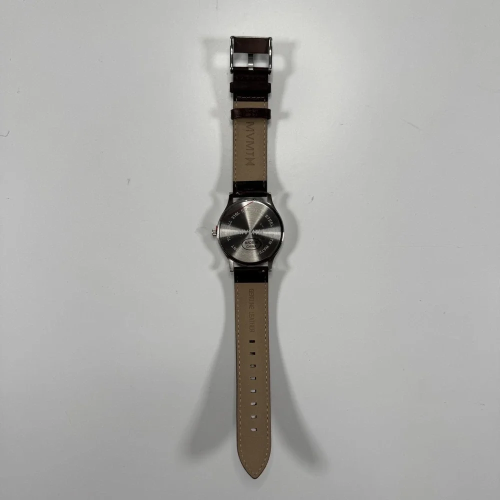 MVMT MT01-SBR Watch Quick Release‎ Brown Leather Straps 316L Stainless Steel